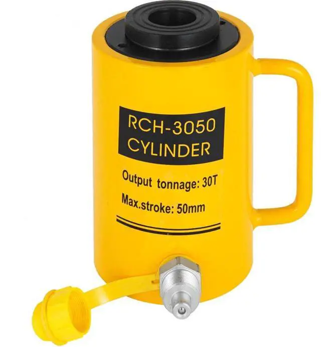 Alt view image 3 of 3 - VEVOR Hydraulic Cylinder Jack Hollow 2" Stroke Pressure Pump 30t/66000lbs Localfast