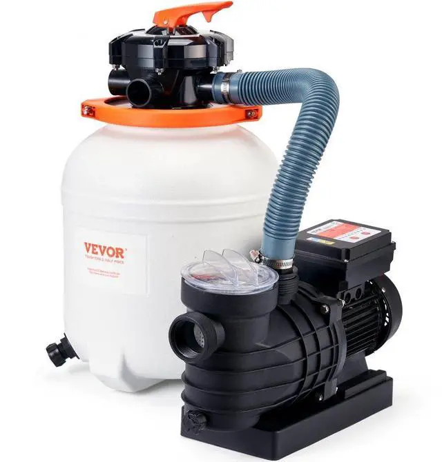 Alt view image 4 of 4 - VEVOR Sand Filter Pump for Above Ground Pools, 12-inch, 3000 GPH, 1/2 HP Swimming Pool Pumps System & Filters Combo Set with 6-Way Multi-Port Valve & Strainer Basket, for Domestic and Commercial Pools