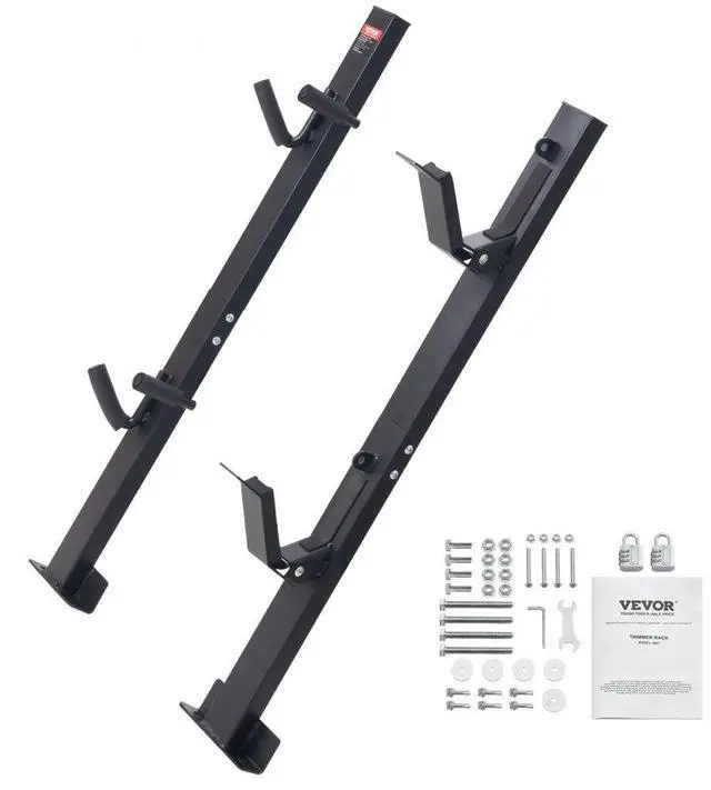 Alt view image 2 of 9 - VEVOR Trimmer Rack, 2 Place Weeder Trimmer Rack, Trim Holder Trailer Rack Carrier with Zinc Alloy Password Lock, Mount On Landscape Truck Trailer Enclosed Trimmer Rack Weed Eater Racks, Pair