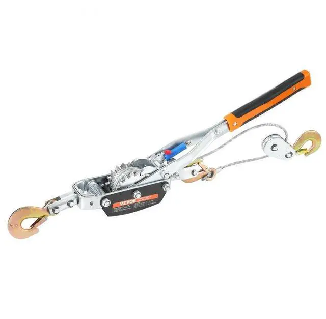 Alt view image 2 of 2 - VEVOR Come Along Winch, 5 Ton (11,023 lbs) Pulling Capacity, 11.5 ft Steel Cable, 3 Hooks, Heavy Duty Ratchet Power Puller Tool with Dual Gears, Automotive Hoist Cable Puller Ideal for Vehicle Rescue
