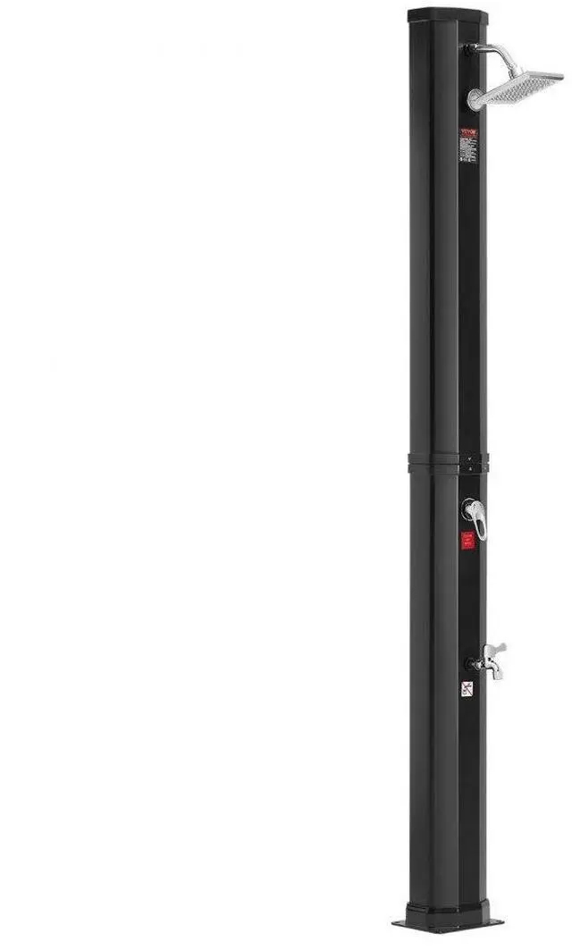 Alt view image 2 of 2 - VEVOR Outdoor Solar Heated Shower, 9.25 Gallon Poolside Shower Kit with Shower Head and Foot Shower Tap, Double Buckle Fast Assembly W/ Pre-Drilled Holes for Outdoor Backyard Poolside Beach Spa