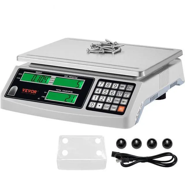 Alt view image 3 of 3 - VEVOR Industrial Counting Scale, 30 kg x 1 g, Digital Scale for Parts and Coins, g/kg/lb Units, Electronic Gram Scale Inventory Piece Counting Scale Kitchen Jewelry Counting Scale with 3 LCD Screens