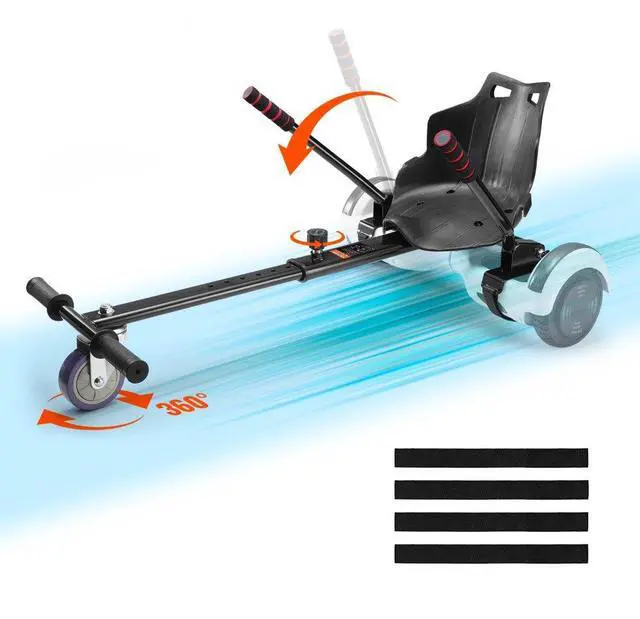 Alt view image 2 of 2 - VEVOR Hoverboard Seat Attachment, Compatible with All 6.5" 8" 8.5" 10" Hoverboards, Grips Control, Adjustable Frame Length and 220 LBS Load Capacity, Hover Board Go Karts Accessory, for Kids Adults