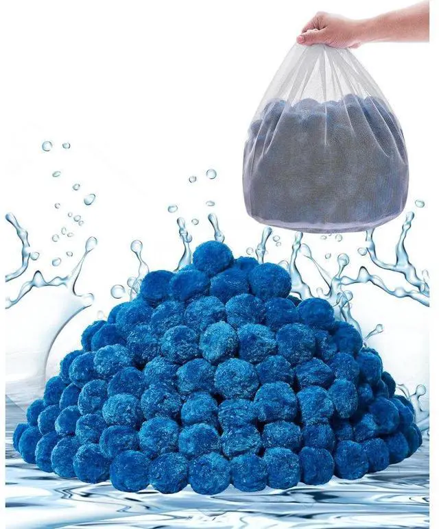 Main image of Pool Filter Balls for Sand Filter Pump Swimming Pool 4 lbs Reusable Blue