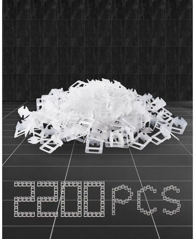 Main image of VEVOR Tile Leveling System Clips, 2000-Piece 1/16" Tile Spacers Clips Tile Tools, 1.5mm Floor Wall Spacer Tiling Tool Set, Tile Installation Tools for Professional Ceramic Tile and Stone Installation