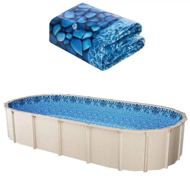 Main image of VEVOR 18-Foot-by-33-Foot Oval Pool Liner for Overlap Above Ground Swimming Pools, 48-to-54inch Wall Height, Durable Standard Gauge Vinyl