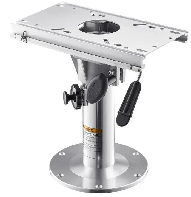 Main image of VEVOR Boat Seat Pedestal, Adjustable Height from 13.39 to 19.2 Inches, Aluminum Alloy Boat Chair Base with Slide, 5-inch Sliding Travel, Locking Design, Ideal for Fishing and Boating Enthusiasts