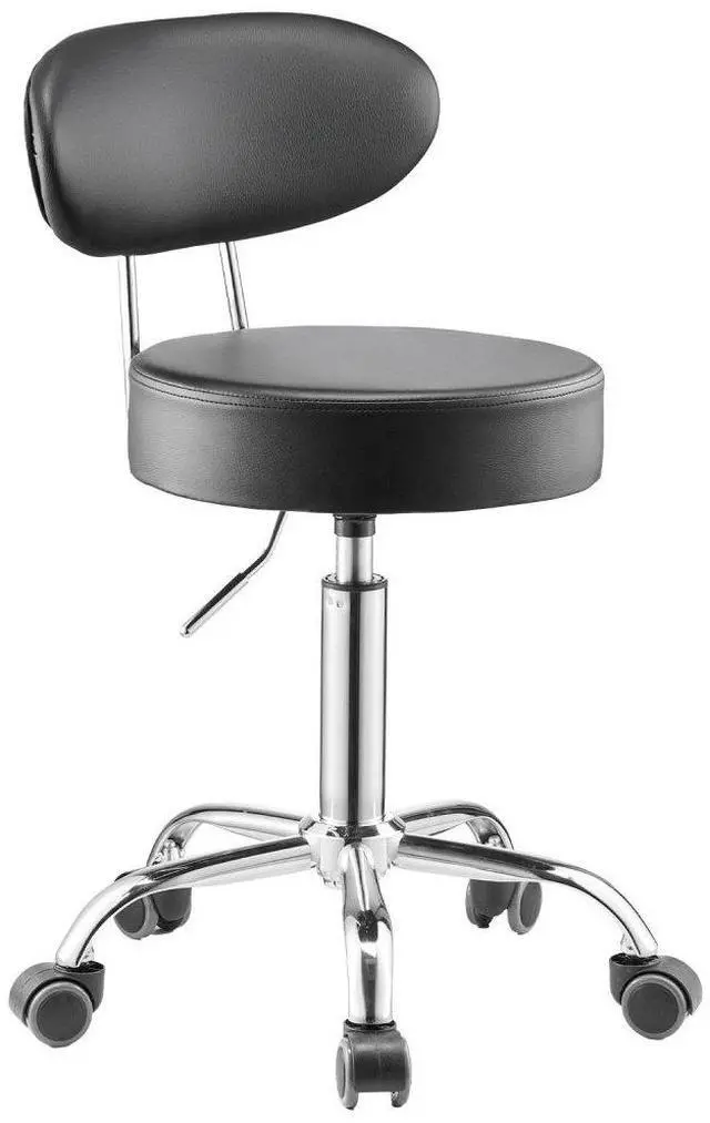 Alt view image 2 of 2 - VEVOR Shop Stool Adjustable Garage Seat 300 lbs Load with Backrest & Wheels