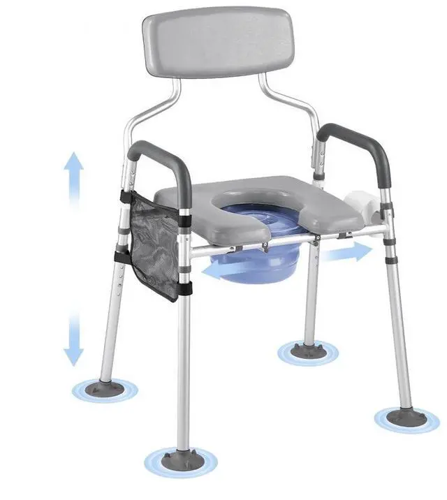 Main image of VEVOR Bedside Commode Chair 4-in-1 Raised Toilet Seat 500 lbs Adjustable Height