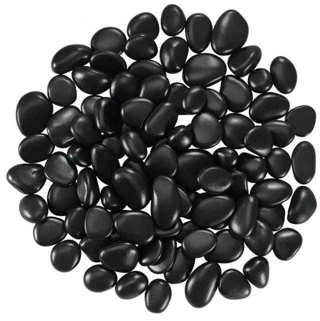 Main image of VEVOR Natural River Rocks 1-2 in 15 lbs Decorative Smooth Black Garden Pebble Stones