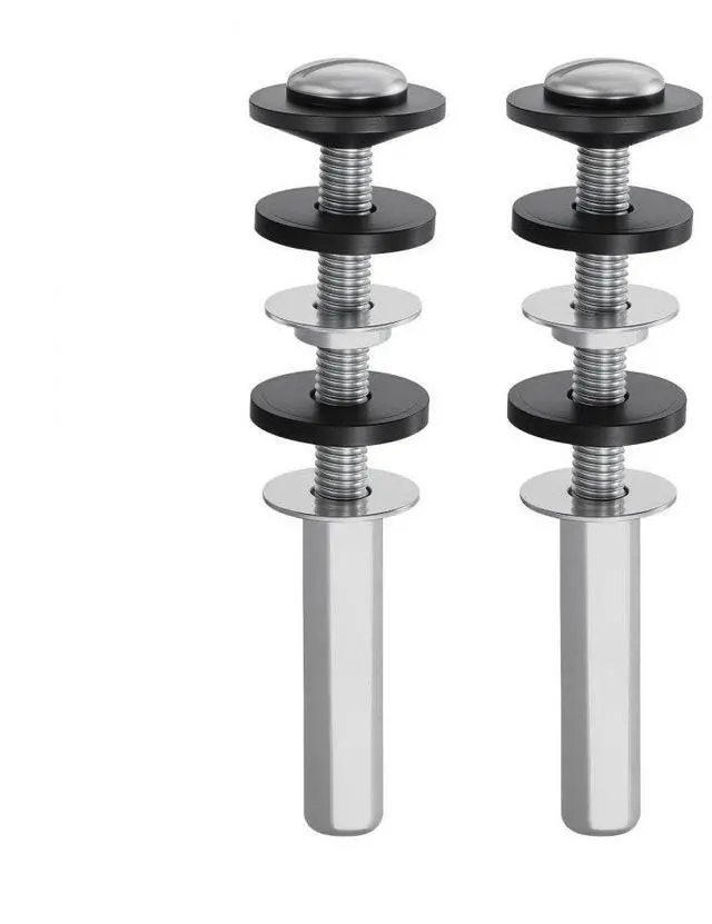 Main image of VEVOR Universal Toilet Seat Bolts Kit Heavy Duty Toilet Tank Bolts Downlock Nuts 2PCS