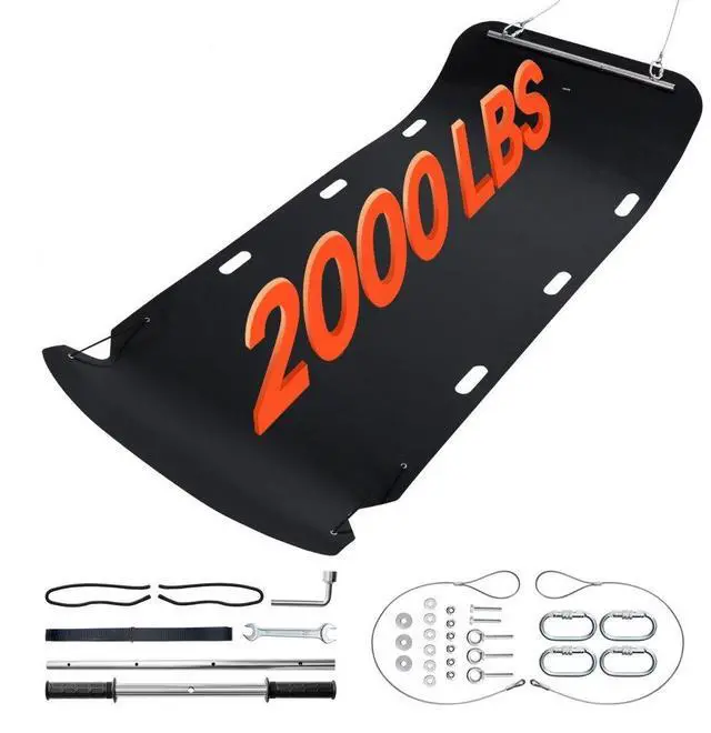 Main image of Yard Drag Sled 110 x 46 in 2000lbs Heavy Duty HDPE Glider Hauler Mat Pull Cable