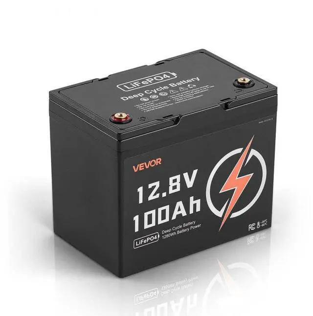 Main image of VEVOR 12V 100Ah Deep Cycle LiFePO4 Battery BMS Lithium Iron Phosphate Battery for RV