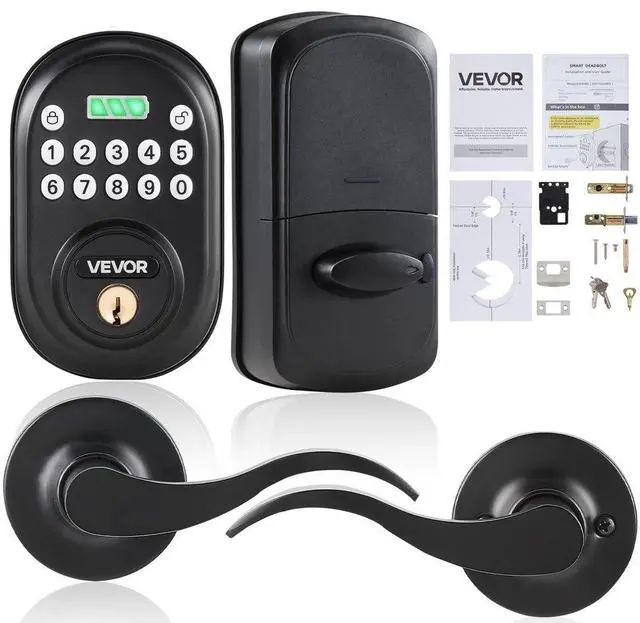 Main image of VEVOR Keyless Entry Door Lock with Handle Electronic Door Lock Password and Key
