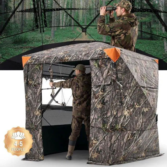 Main image of VEVOR Portable Hunting Blind See Through Ground Deer Blinds 4-5 Person Carrying Bag