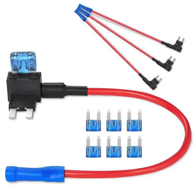 Main image of VEVOR 12V Car Add-a-Circuit Fuse Tap 24 Pcs Mini ATO ATC ATM Blade Fuse Holder