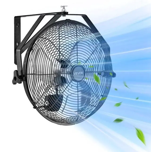 Main image of VEVOR 14 Inch Industrial Wall Mount Fan, High Velocity 2473 CFM Outdoor Fan with 3 Speeds, Waterproof IP44 Garage Wall Fan with Aluminum Blades for Workshop, Warehouse, Greenhouse