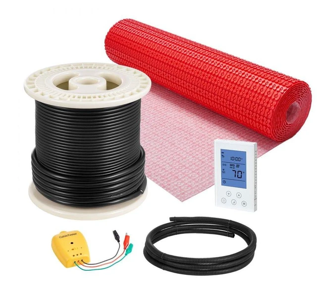 Main image of VEVOR 80 sqft Floor Heating Mat 120V Radiant System with Decoupling Membrane