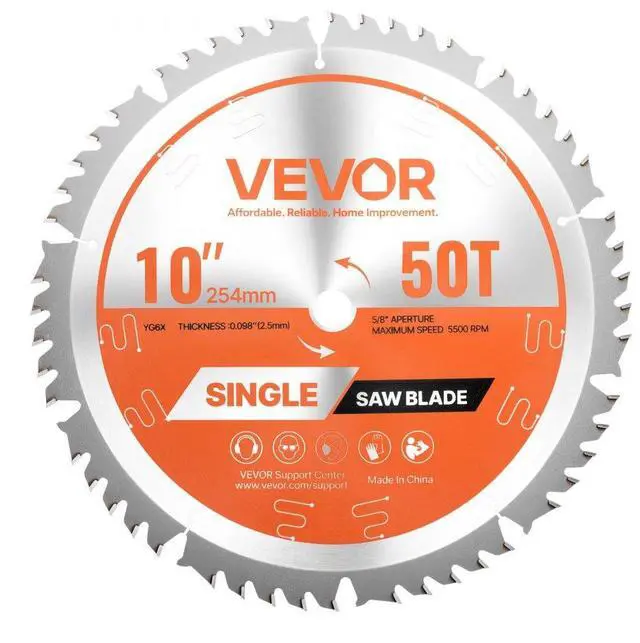 Main image of VEVOR Circular Saw Blade Wood Cutting Blade for Circular Saw 10 inch 50 Teeth