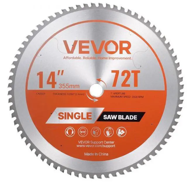 Main image of VEVOR Circular Saw Blade Metal Cutting Blade for Circular Saw 14 in 72 Teeth