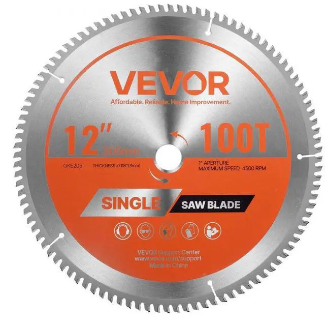Main image of VEVOR Circular Saw Blade Aluminum Cutting Blade for Circular Saw 12 in 100 Teeth