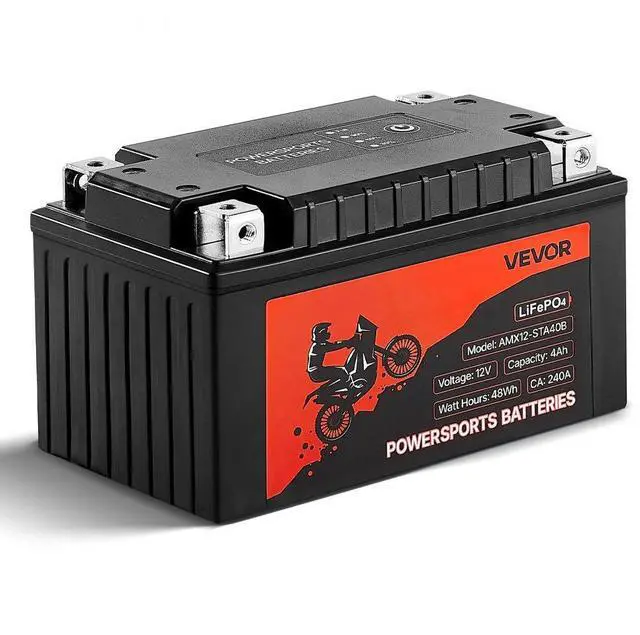 Main image of VEVOR Motorcycle Battery 12V 4Ah YTX12-BS High Performance Powersports Battery