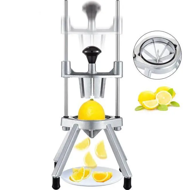 Alt view image 3 of 3 - VEVOR Lime Slicer Wedger Cutter 6 Section Fruit Vegetable Lemon Slicer Food Chopper