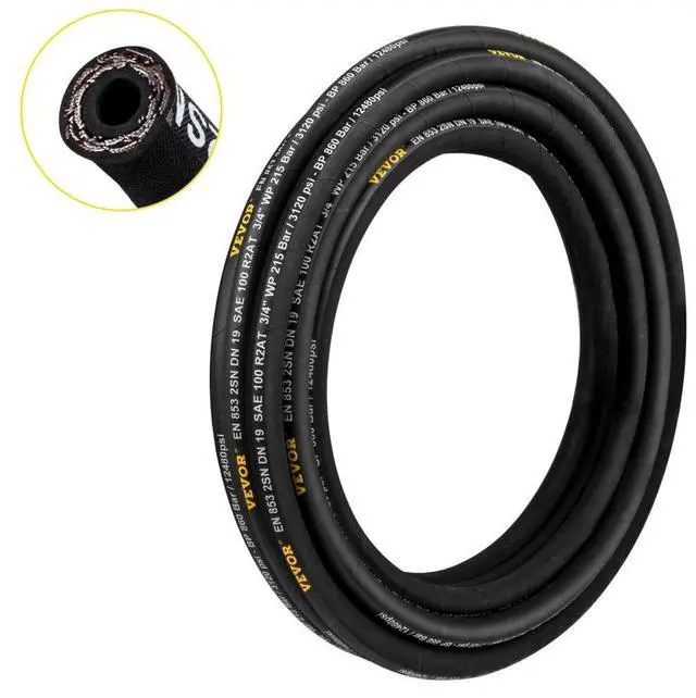 Alt view image 3 of 3 - VEVOR Hydraulic Hose, Coiled Hydraulic Hose 100 Ft,3/8",high Pressure 4800 Psi