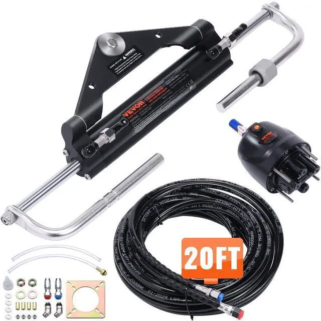 Alt view image 5 of 5 - VEVOR Hk4200a-3 Hydraulic Outboard Steering System Kit Hc4645h Hk4200a3 Ht4420h