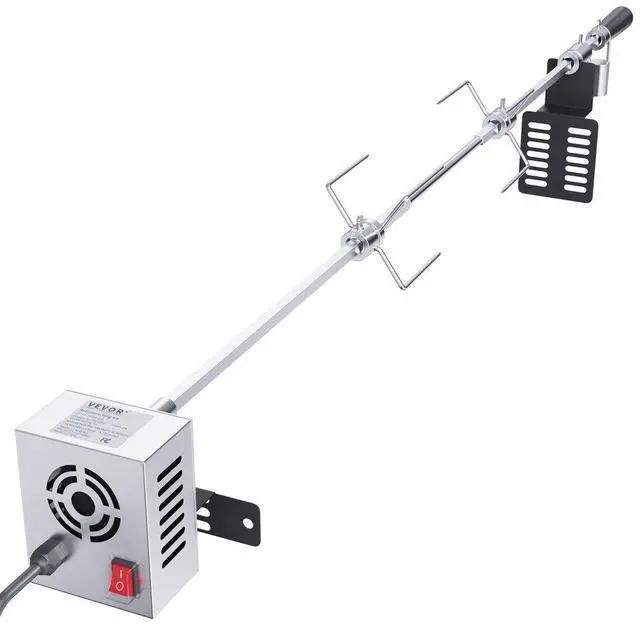 Alt view image 3 of 3 - VEVOR Universal Grill Rotisserie Kit for Grills, Electric BBQ Grill with 110V 9W Motor, Stainless Steel Automatic Grilling Kit, Heavy Duty 32"/39" Hexagon Spit Rod, 26 lbs Capacity Grill Attachment