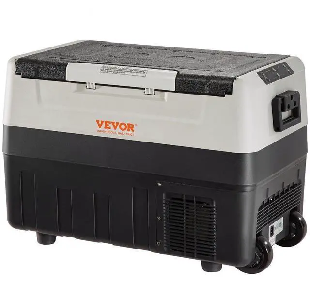 Alt view image 2 of 2 - VEVOR Car Refrigerator, 12 Volt Car Refrigerator Fridge, 37 QT/35 L Dual Zone Portable Freezer, -4-50 Adjustable Range, 12/24V DC and 100-240V AC Compressor Cooler for Outdoor, Camping, Travel, RV