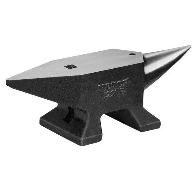 Alt view image 2 of 2 - VEVOR Single Horn Anvil, 22Lbs Cast Steel Anvil, High Hardness Rugged Round Horn Anvil Blacksmith, Large Countertop and Stable Base, with Round and Square Hole, Metalsmith Tool for Bending and Shaping