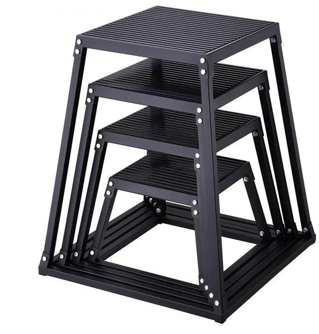 Alt view image 2 of 2 - VEVOR Plyometric Jump Boxes, 12/18/24/30 Inch Plyo Box, Platform and Jumping Agility Box, Anti-Slip Fitness Exercise Step Up Box Set for Home Gym Training, Conditioning Strength Training, Black