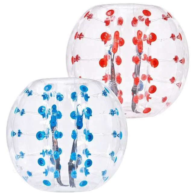 Alt view image 3 of 10 - VEVOR Inflatable Bumper Balls 2-Pack, 4FT/1.2M Body Sumo Zorb Balls for Teen, 0.8mm Thick PVC Human Hamster Bubble Balls for Outdoor Team Gaming Play, Bumper Bopper Toys for Garden, Yard, Park