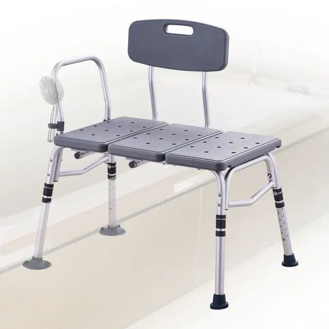 Alt view image 2 of 2 - VEVOR Tub Transfer Bench for Bathtub, Adjustable Shower Seats for Adults, Lightweight Shower Bench for Elderly and Disabled, Non-Slip Bath Seats with Armrest and Reversible Backrest, 400lbs Capacity