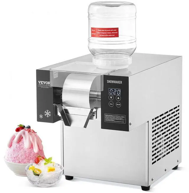 Main image of Commercial Snowflake Ice Machine 375LBS/24H Stainless Steel for Ice Cream