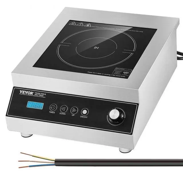 Alt view image 2 of 2 - VEVOR Portable Commercial Induction Cooktop 5000W Countertop Burner 16 Temp Levels
