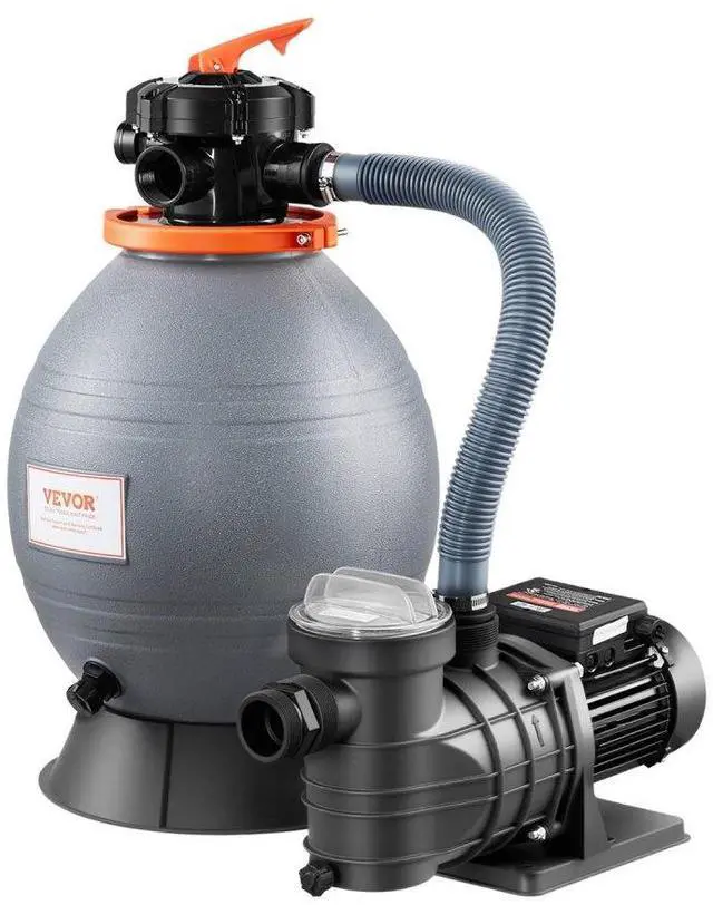 Alt view image 3 of 3 - 16 in Sand Filter Pump for Above Ground Swimming Pools 3/4 HP 3500 GPH Flow Rate