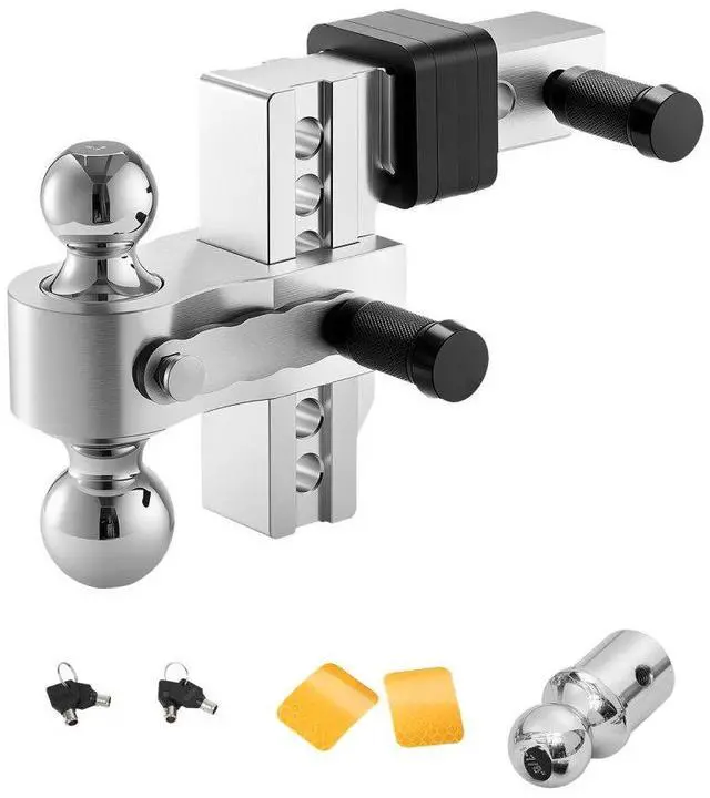 Main image of Adjustable Trailer Hitch 2" Receiver 6" Drop Tri-Ball Hitch 15000 lbs