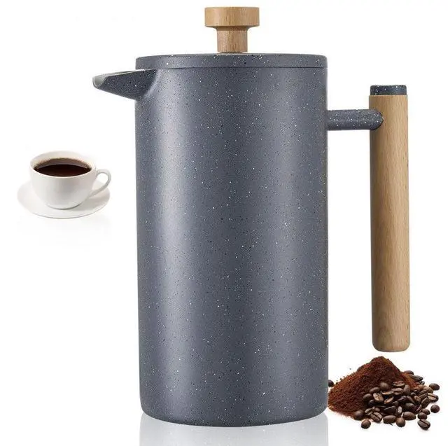 Main image of French Press Coffee Maker 34 oz Stainless Steel French Coffee Press Black