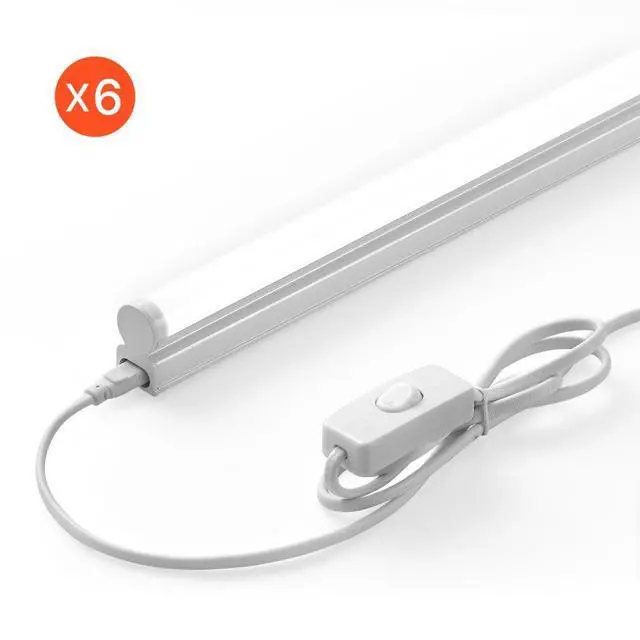 Main image of 6Pack 4FT LED Shop Light T5 Integrated Single Fixture Linkable LED Tube Light