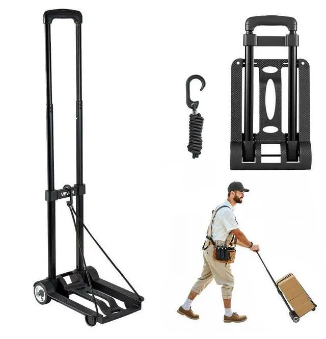 Main image of VEVOR Folding Hand Truck 110 lbs Platform Cart Dolly Trolley Cart for Moving
