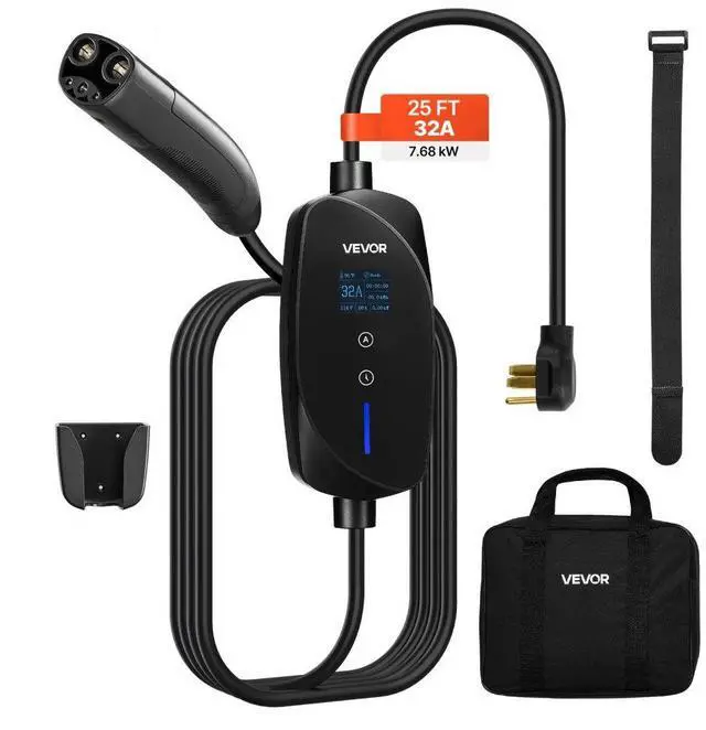 Main image of VEVOR Level 2 Tesla Charger 32A EV Charger 240V NEMA 14-50P with 25 ft Cable