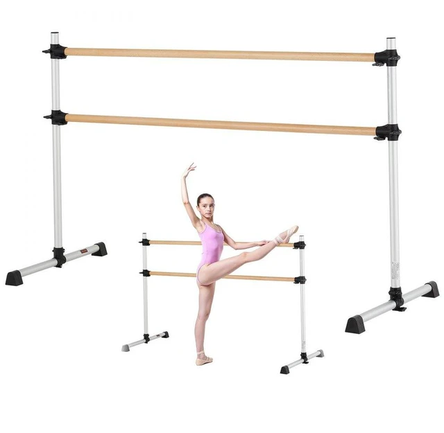 Main image of 6Ft Ballet Barre Freestanding Portable Fitness Dance Bar Height Adjustable