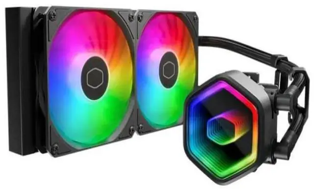 Alt view image 8 of 8 - Cooler Master MasterLiquid 240L Core II ARGB CPU AIO Liquid Cooler (Black) (MLW-D24M-A18PA-R1)