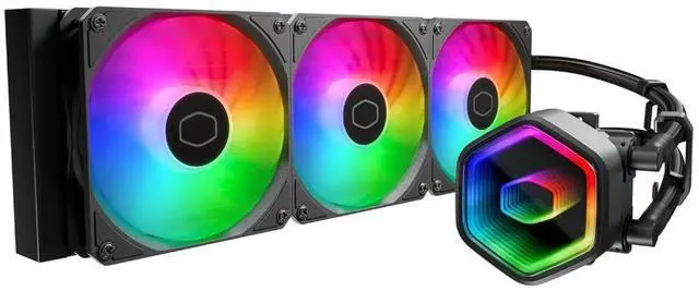 Alt view image 8 of 8 - Cooler Master MasterLiquid 360 Core II ARGB CPU AIO Liquid Cooler (Black) (MLW-D36M-A18PA-R1)