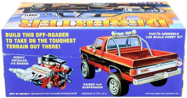 Alt view image 7 of 9 - Skill 2 Model Kit 1984 GMC Pickup Truck (Molded in White) "Deserter" 1/25 Scale Model by MPC
