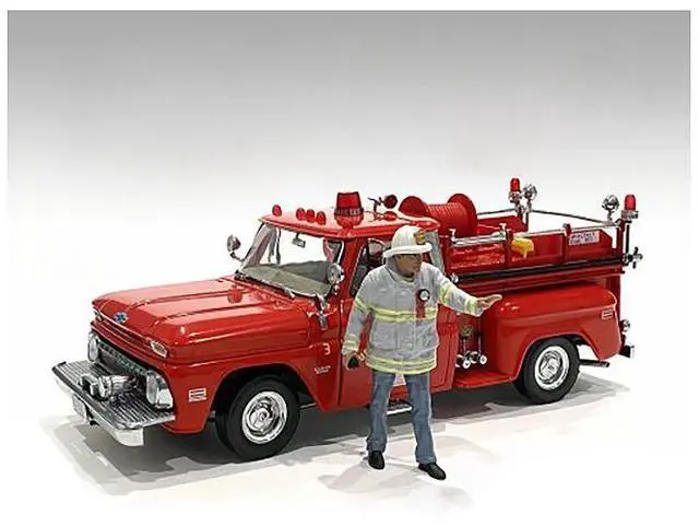 Alt view image 9 of 12 - "Firefighters" 6 Piece Figure Set (4 Males 1 Dog 1 Accessory) For 1/24 Scale Models By American Diorama