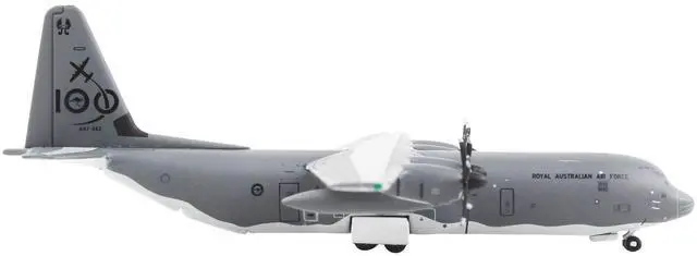 Alt view image 5 of 6 - Lockheed C-130J-30 Transport Aircraft "Royal Australian Air Force" Gray "Gemini Macs" 1/400 Diecast Model Airplane by GeminiJets