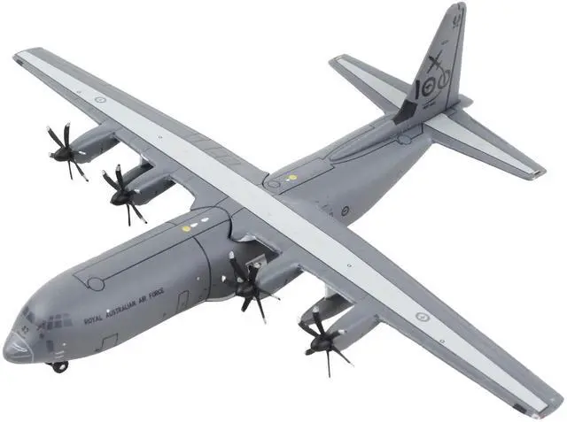 Alt view image 6 of 6 - Lockheed C-130J-30 Transport Aircraft "Royal Australian Air Force" Gray "Gemini Macs" 1/400 Diecast Model Airplane by GeminiJets